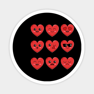 Cute Heart Emoji Valentines Day Gift For Boys Girls Magnet